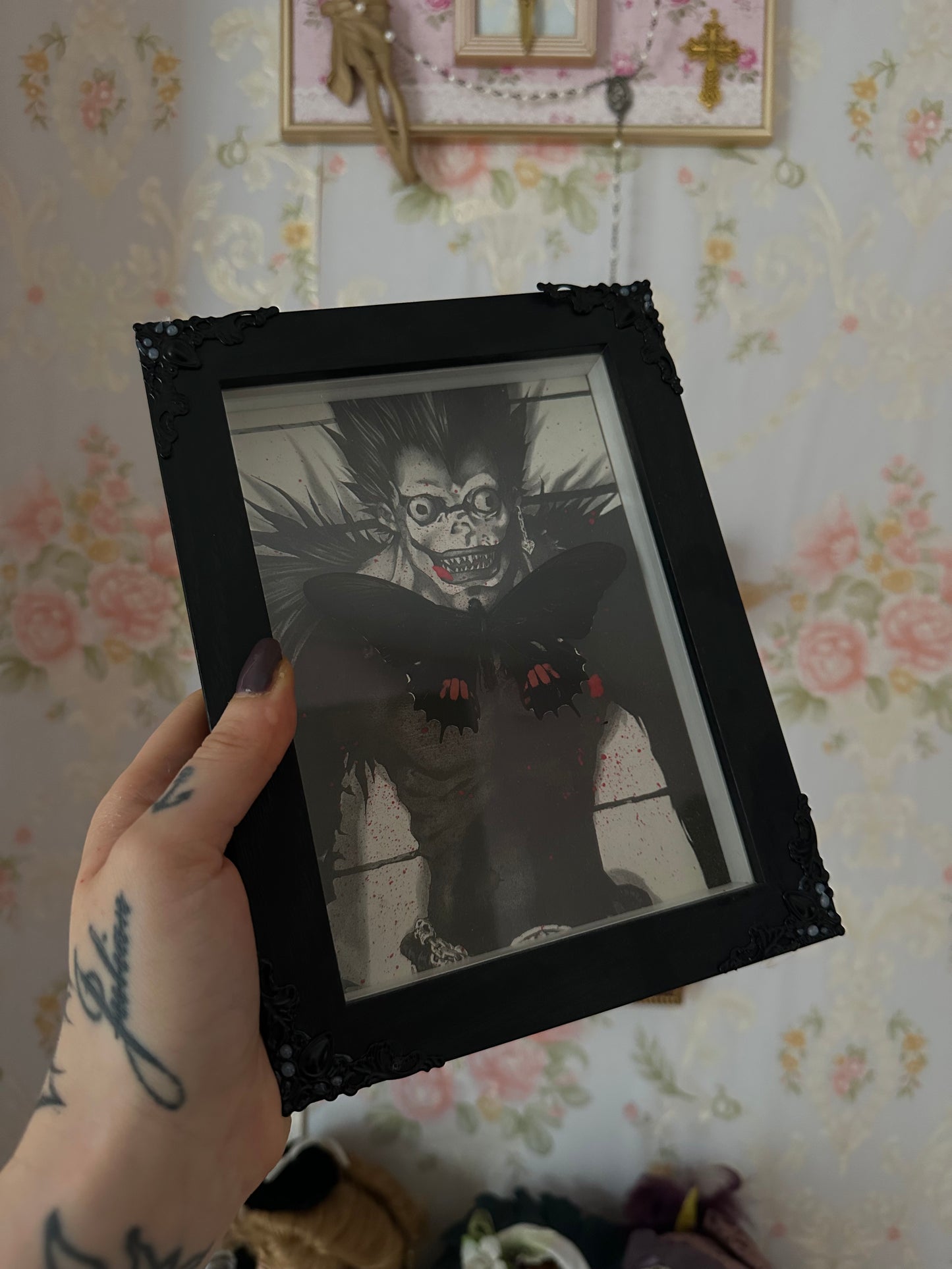 Rahmen „Ryuk No.2“ mit echtem Schmetterling