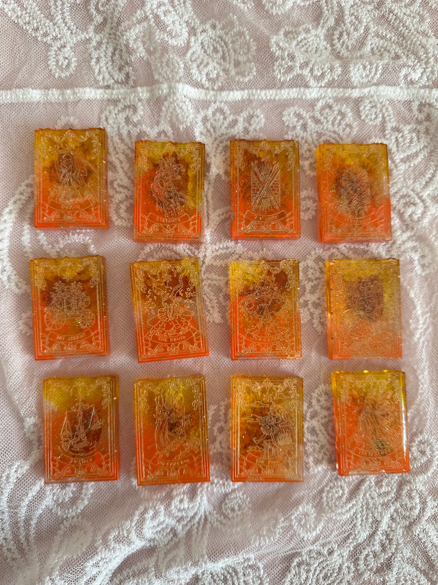 Tarot Karten Kühlschrankmagnete (Orange)