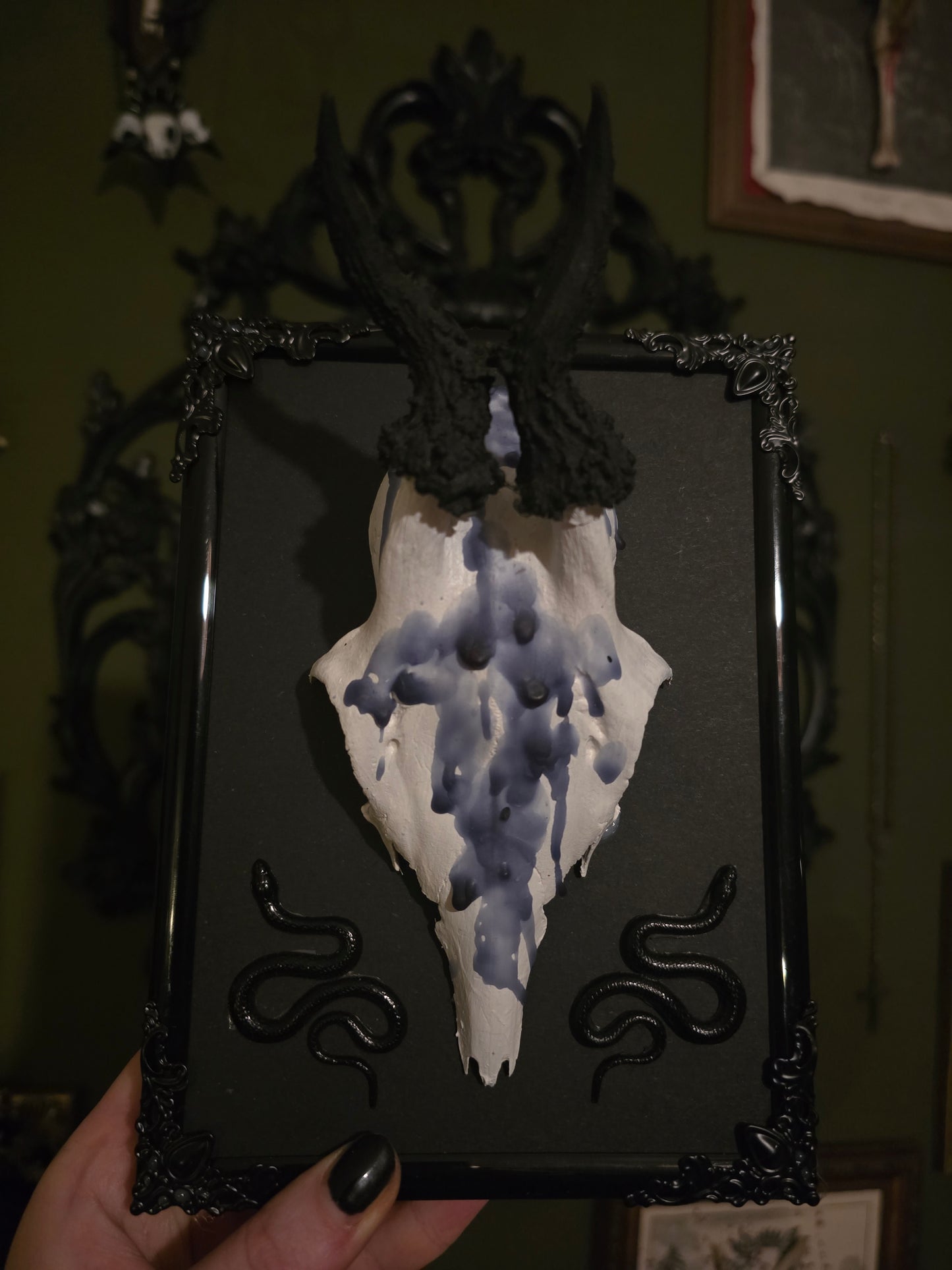 Echtes Geweih mit Wachs