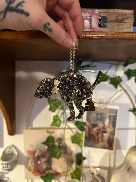 Baumschmuck Hund schwarz/gold