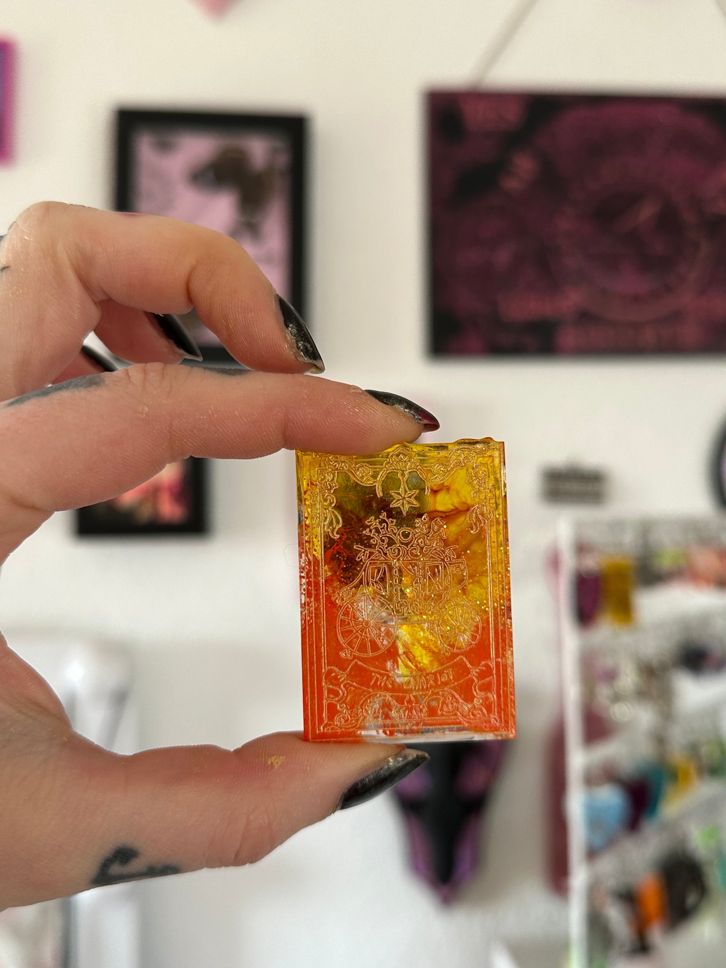 Tarot Karten Kühlschrankmagnete (Orange)