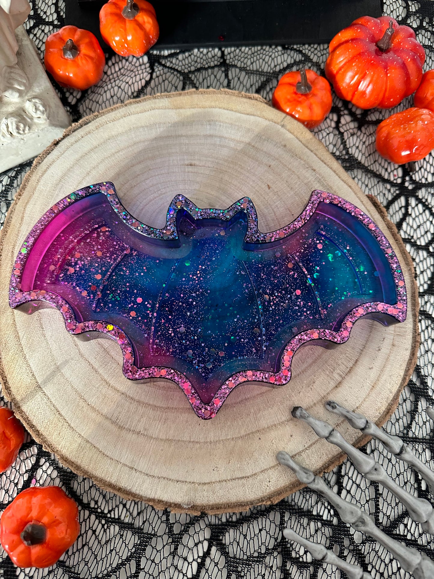 Fledermaus Schmuckschale Galaxy Halloween