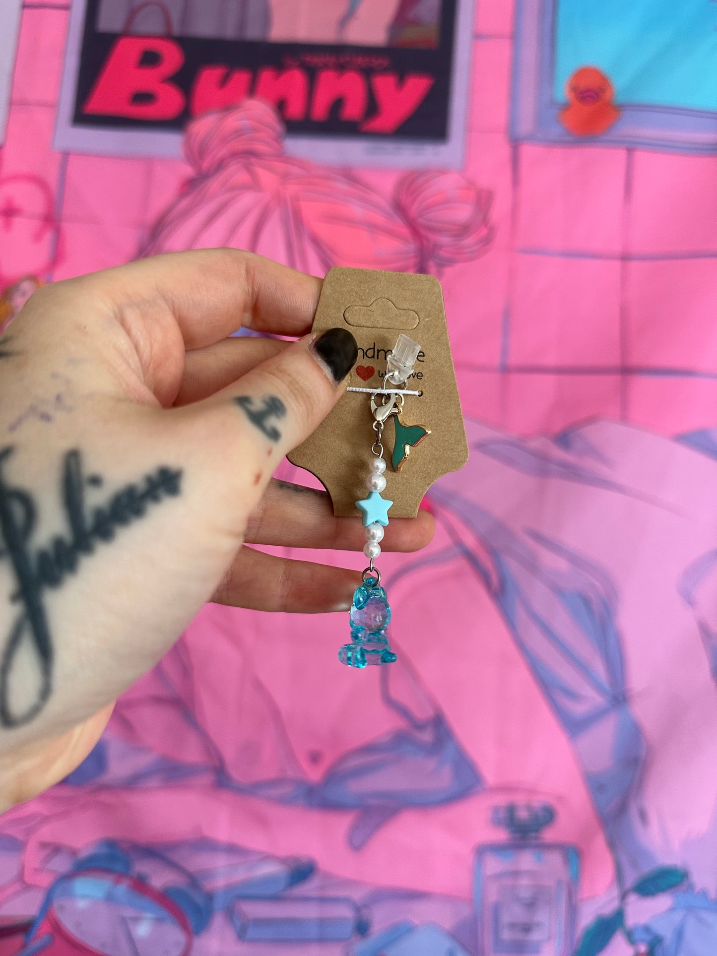 Handy Anhänger blau