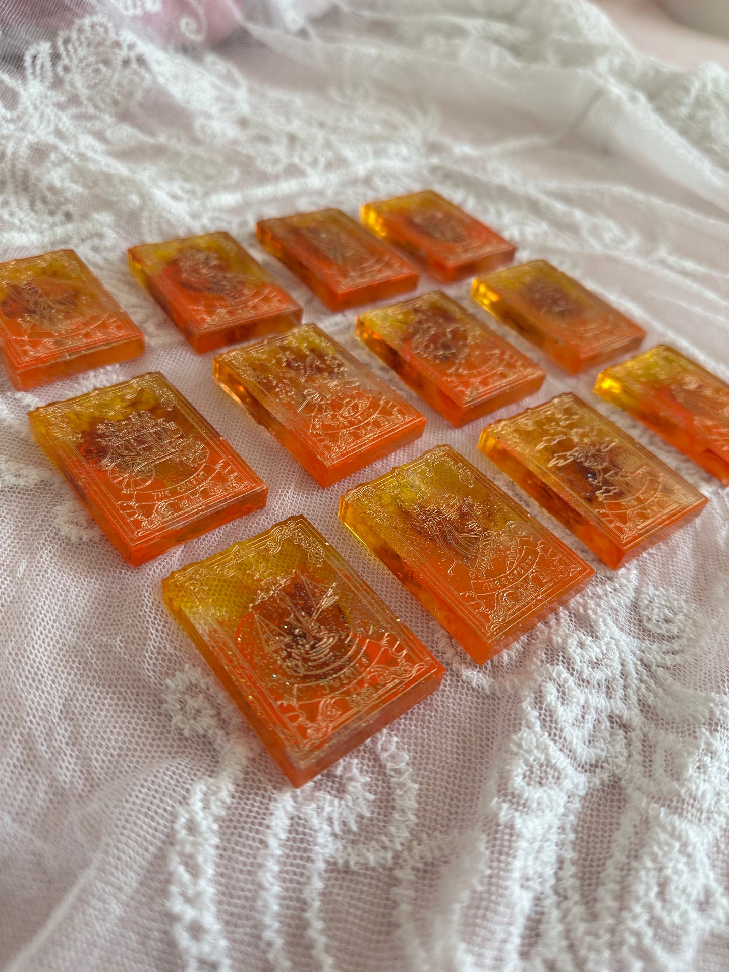 Tarot Karten Kühlschrankmagnete (Orange)