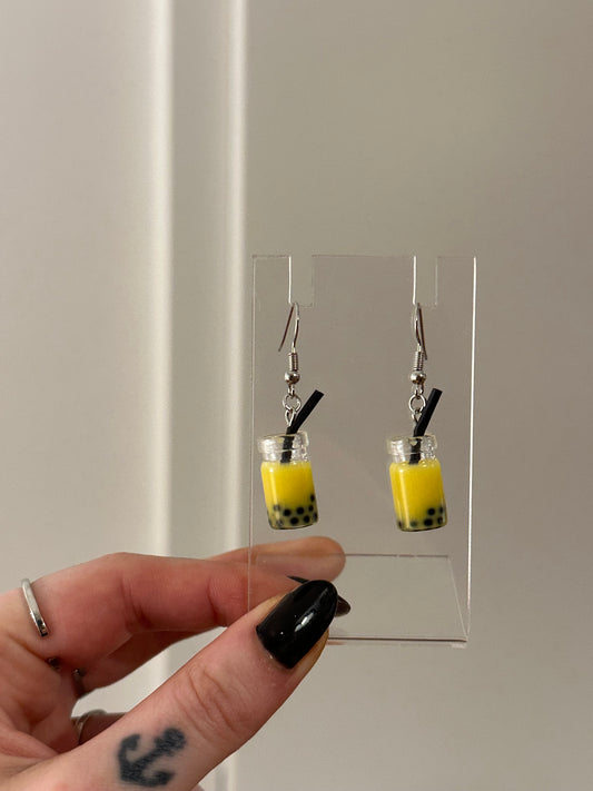 Ohrringe „Bubble Tea“ gelb