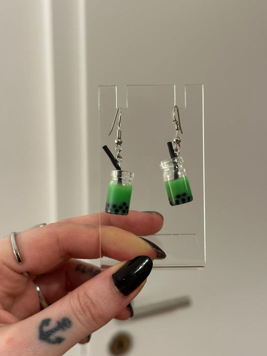 Ohrringe „Bubble Tea“ grün