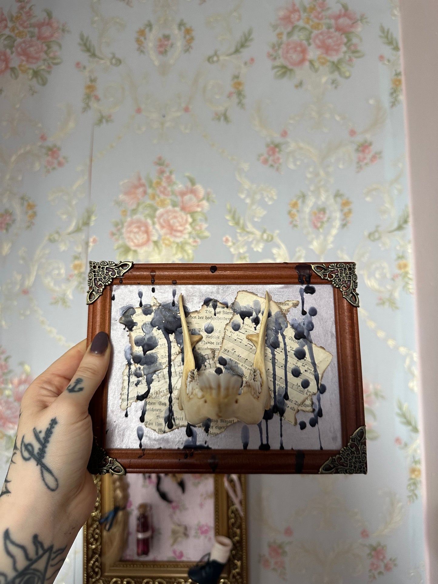 Rahmen mit echten Kieferknochen