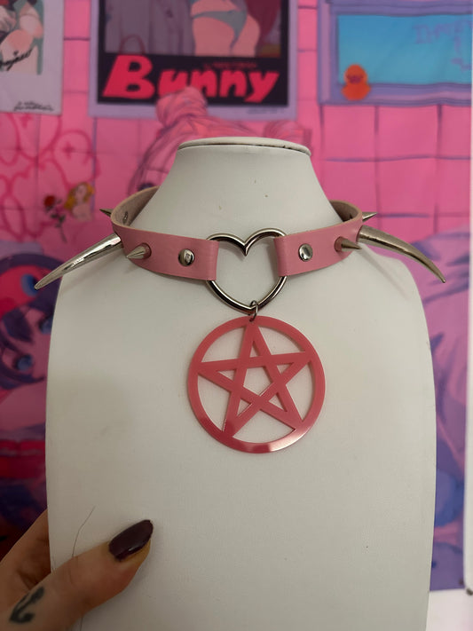 Upcycling Choker pink