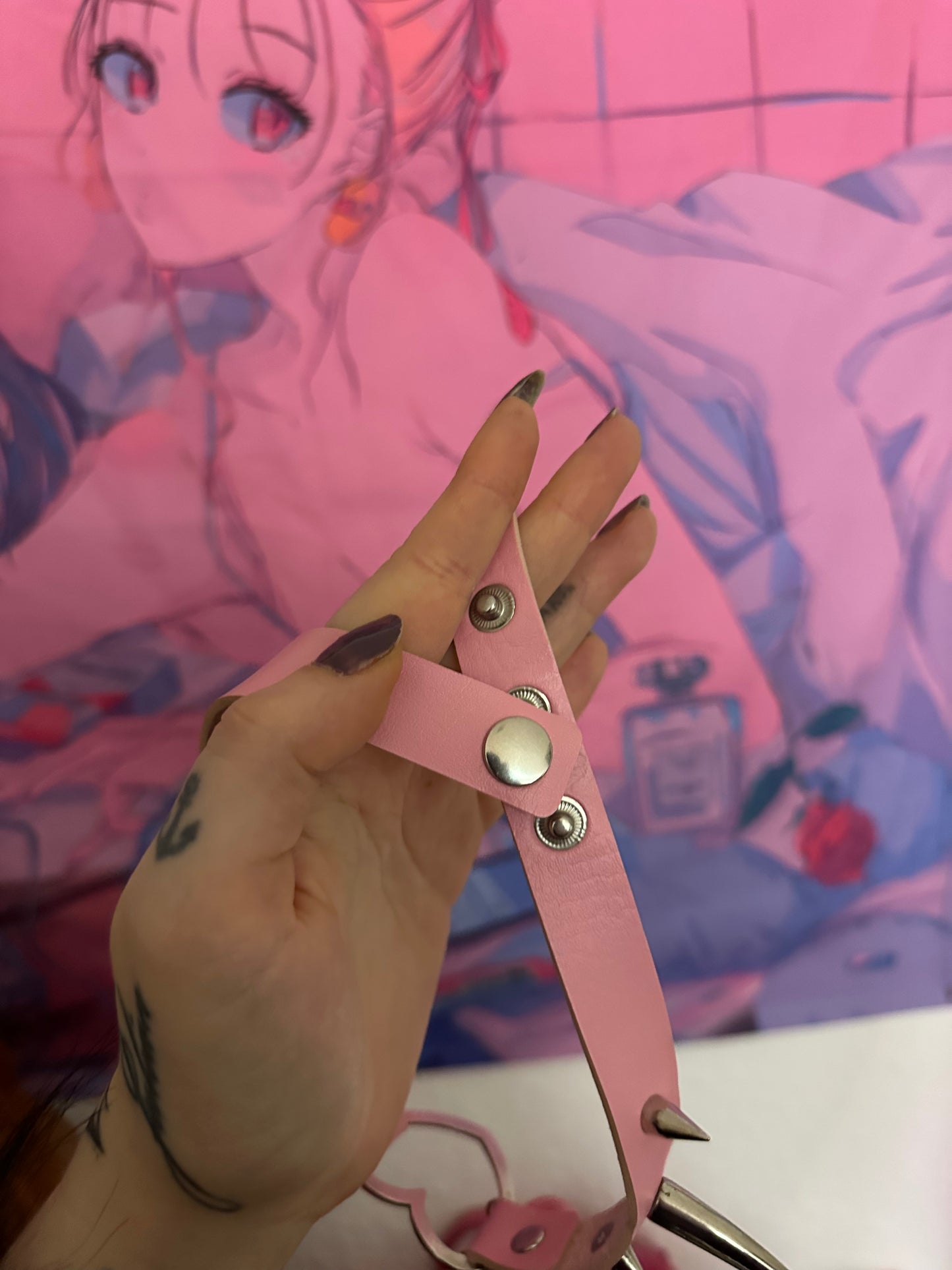 Upcycling Choker pink