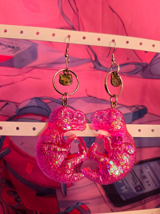 Ohrringe "Dino Party" (pink)
