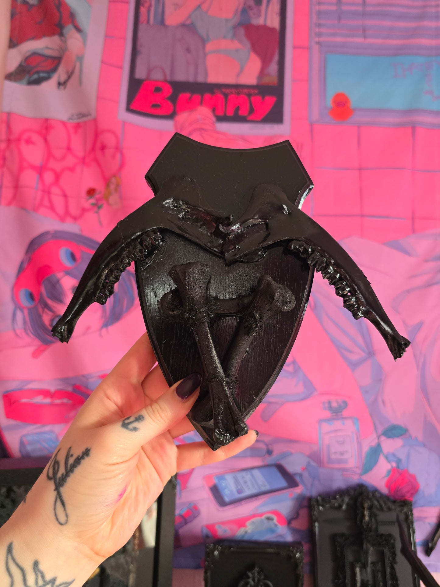 Echte Reh Kieferknochen und echte Hühnerknochen