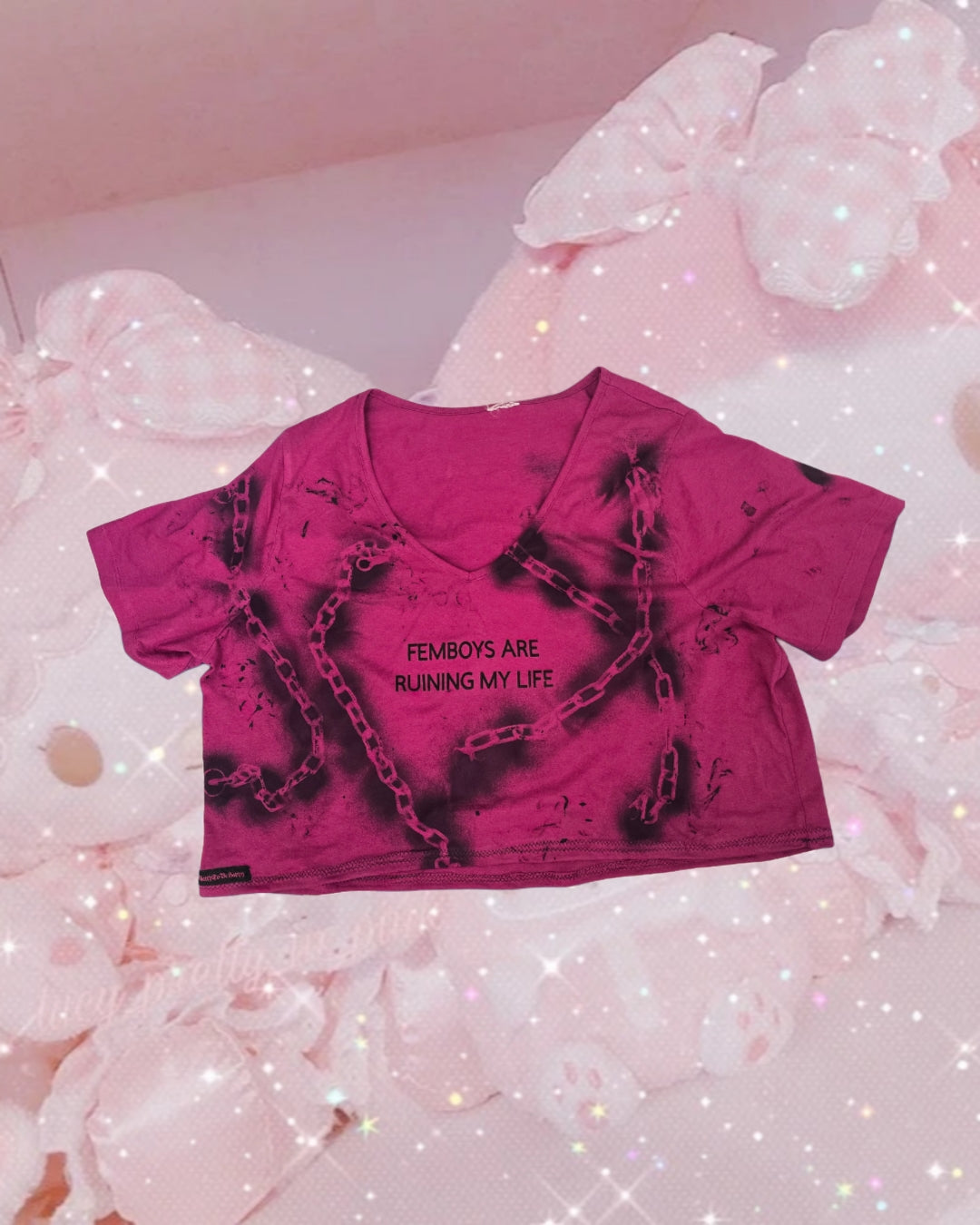 Crop Top "FEMBOYS ARE RUININGMY LIFE"