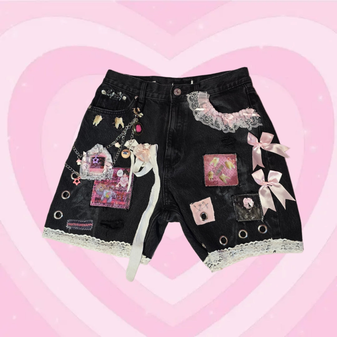Kurze Hose "Don't hurt me"