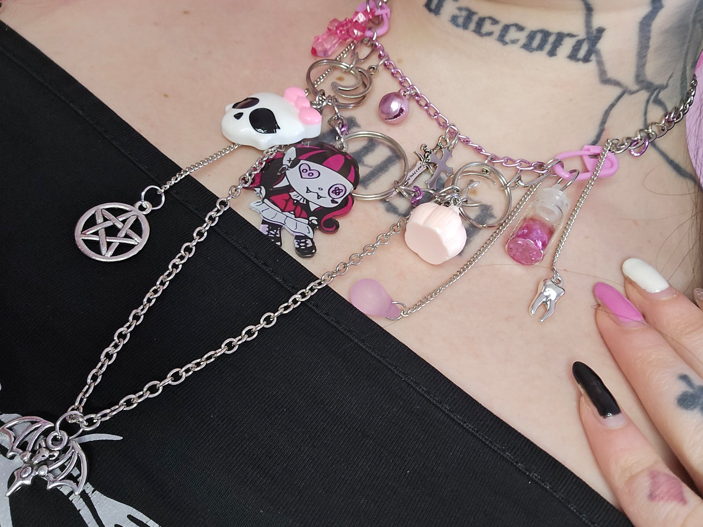 Upcycling Kette "Vampir"
