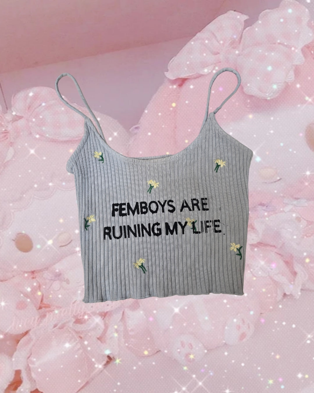 Crop Top "FEMBOYS ARE RUININGMY LIFE"