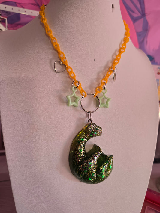 Kette "Dino Party" (orange)